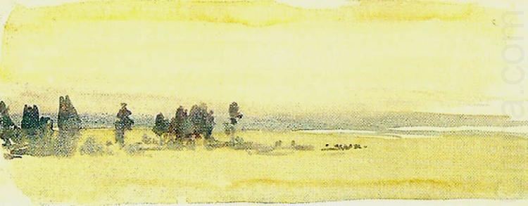 august malmstrom skisserat laglant landskap med trad china oil painting image